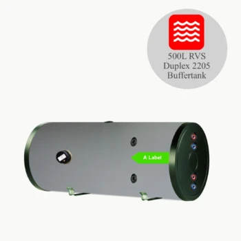 DUPLEX RVS buffervat PWT-500H horizontaal - 500L