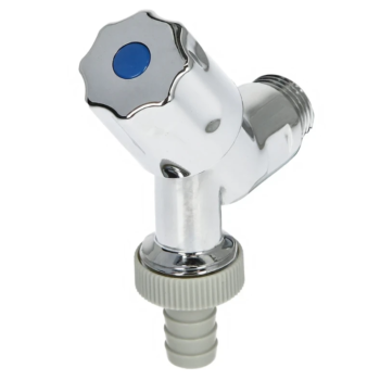 Kraan 1/2" Bu met keerklep en slang mondstuk