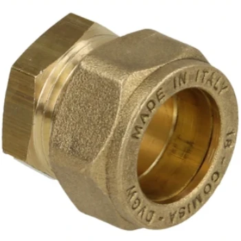 Messing knelfitting Ø 15 mm afsluitstop