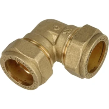 Messing knelkoppeling knie 15 mm