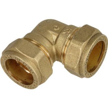 Messing knelkoppeling knie 28 mm