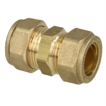 Messing knelkoppeling recht Ø 15 mm