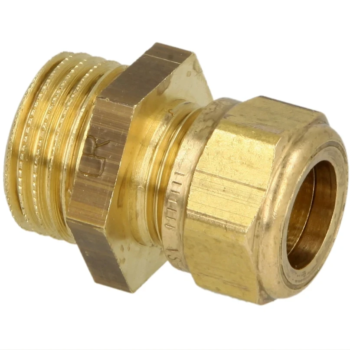 Messing knelkoppeling - uitwendige schroefdraad - Ø 28 mm x 1¼"