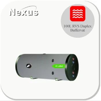 DUPLEX RVS buffervat PWT-100H horizontaal - 100L