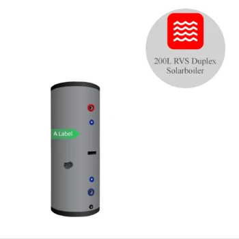 RVS boiler - 200L - 1 L warmtewisselaar