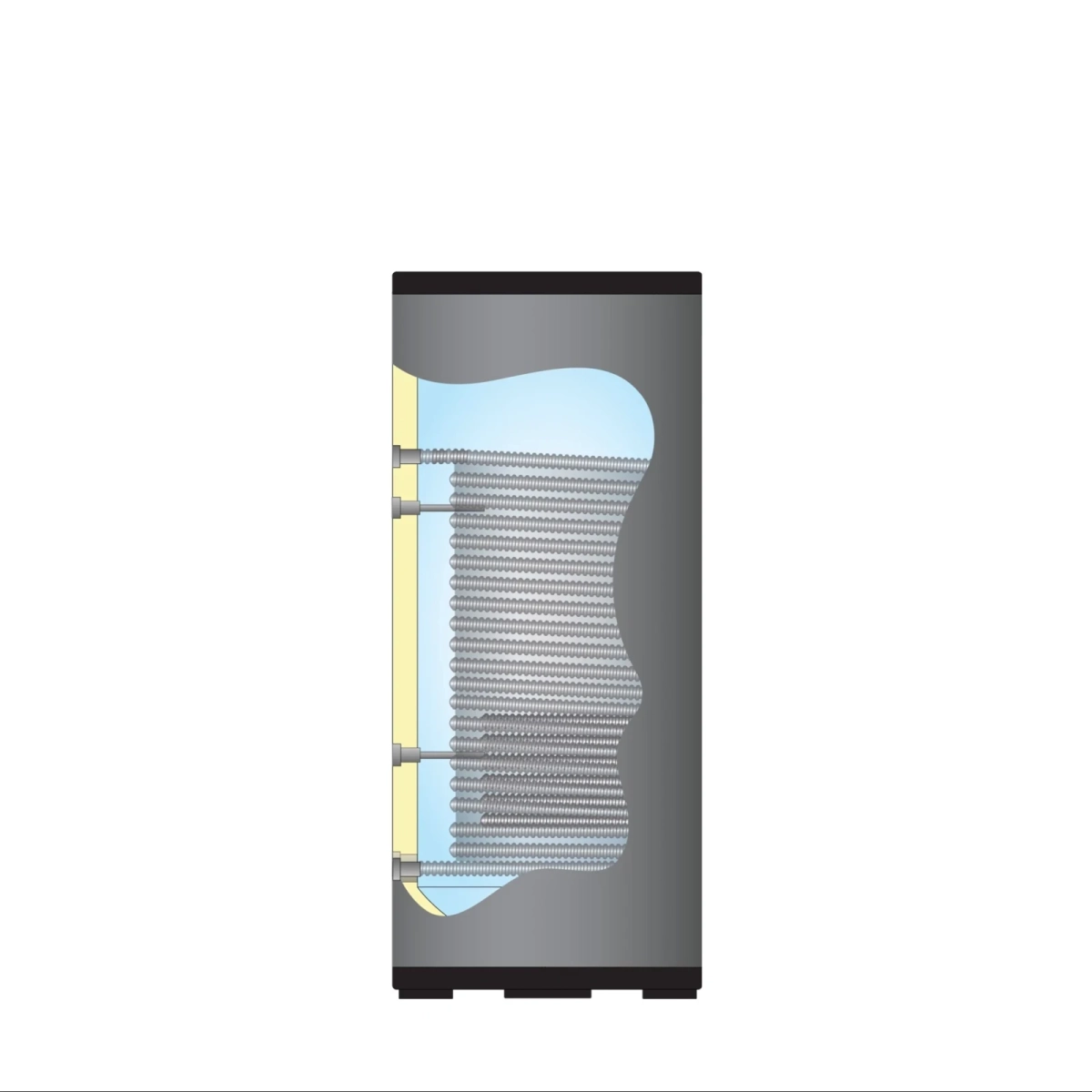 RVS boiler - 200L - 2 XL (22mm en 28mm) warmtewisselaars - Afbeelding 4