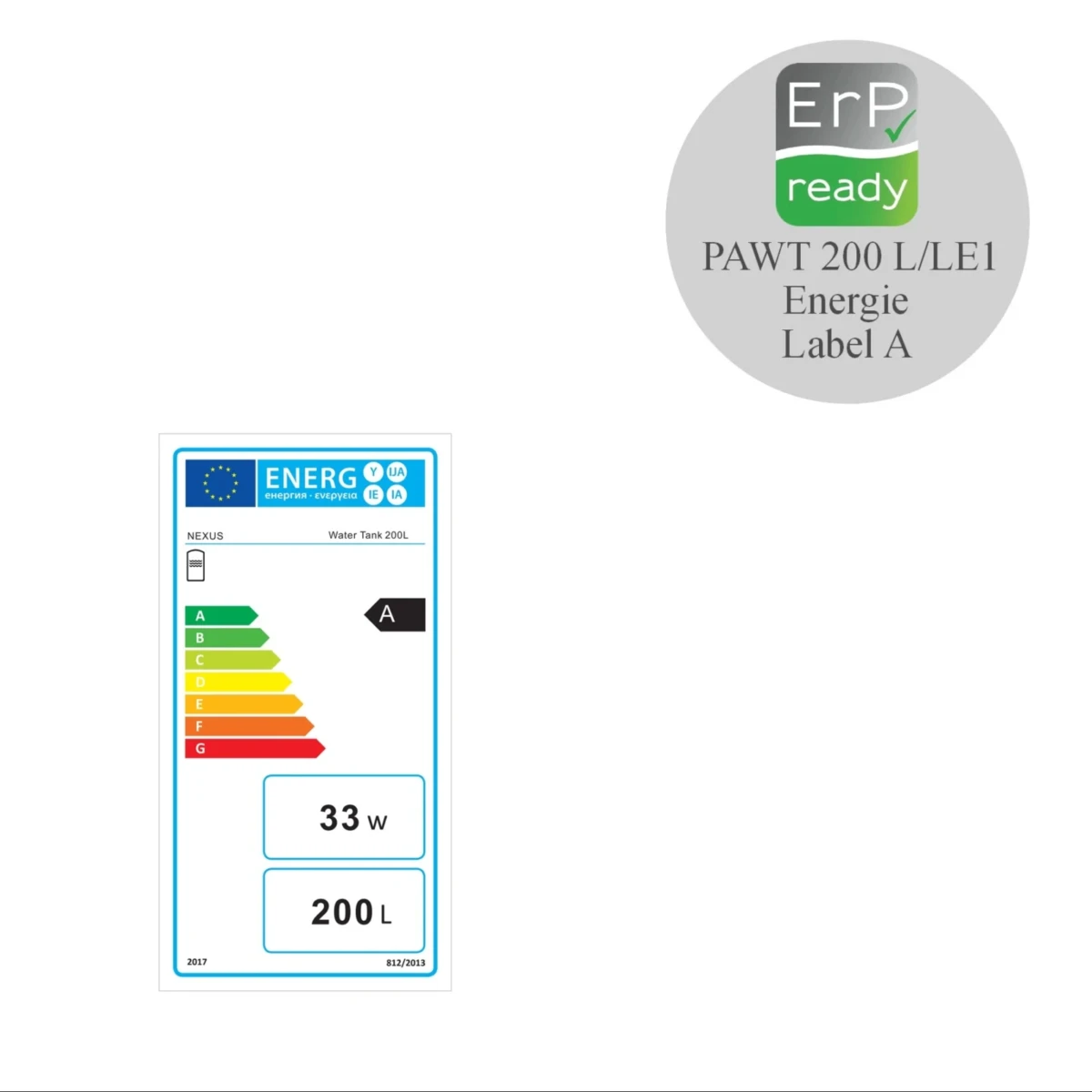 RVS boiler - 200L - 1 L warmtewisselaar - Afbeelding 2