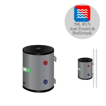 DUPLEX RVS buffervat PWT-50/WM-C4 - 50L