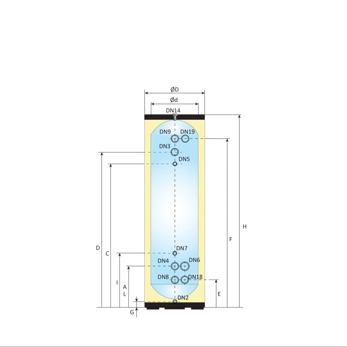 RVS Black Inline buffervat - 160L - Afbeelding 6