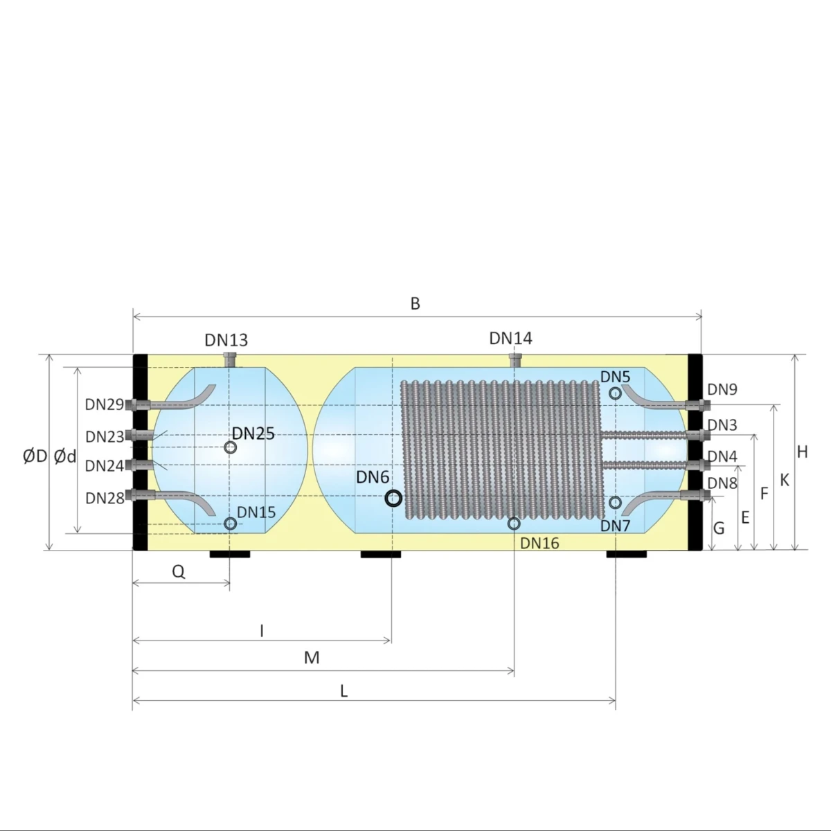 RVS Black series combi boiler horizontaal NXWT 200L + 100L buffer - Afbeelding 5
