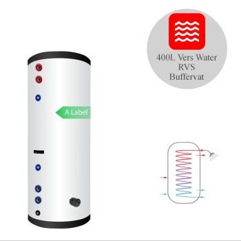 RVS boiler BT-400 XL-LE1 - 400L - 1 XXL 28mm warmtewisselaar