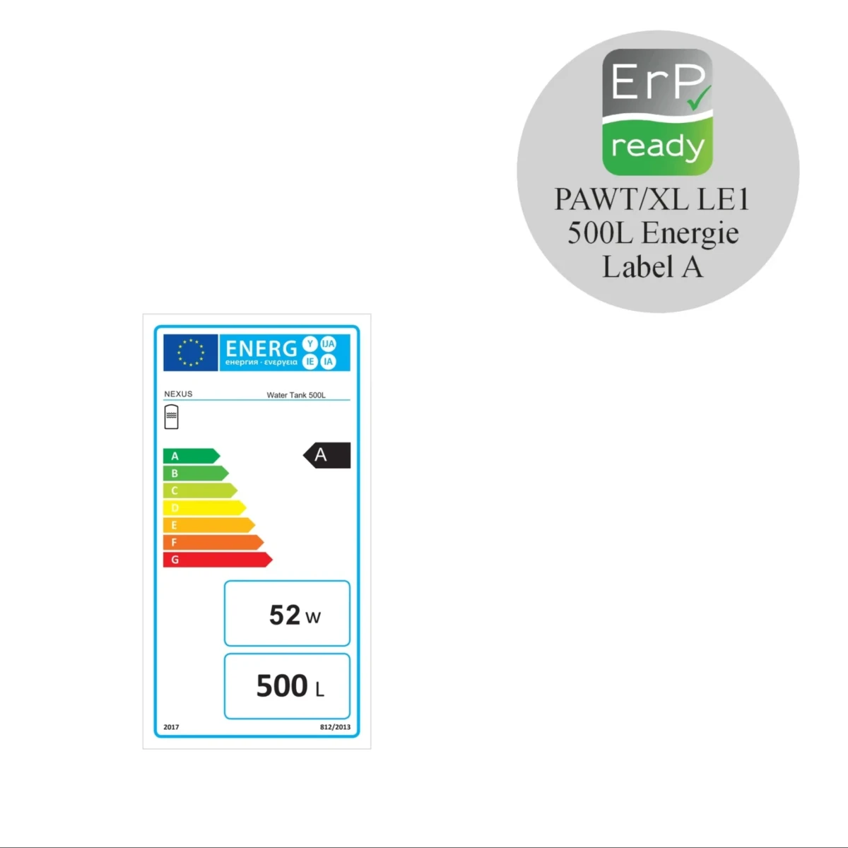 RVS boiler 500XL-LE1/ S-C4 Black - 500L - Afbeelding 2