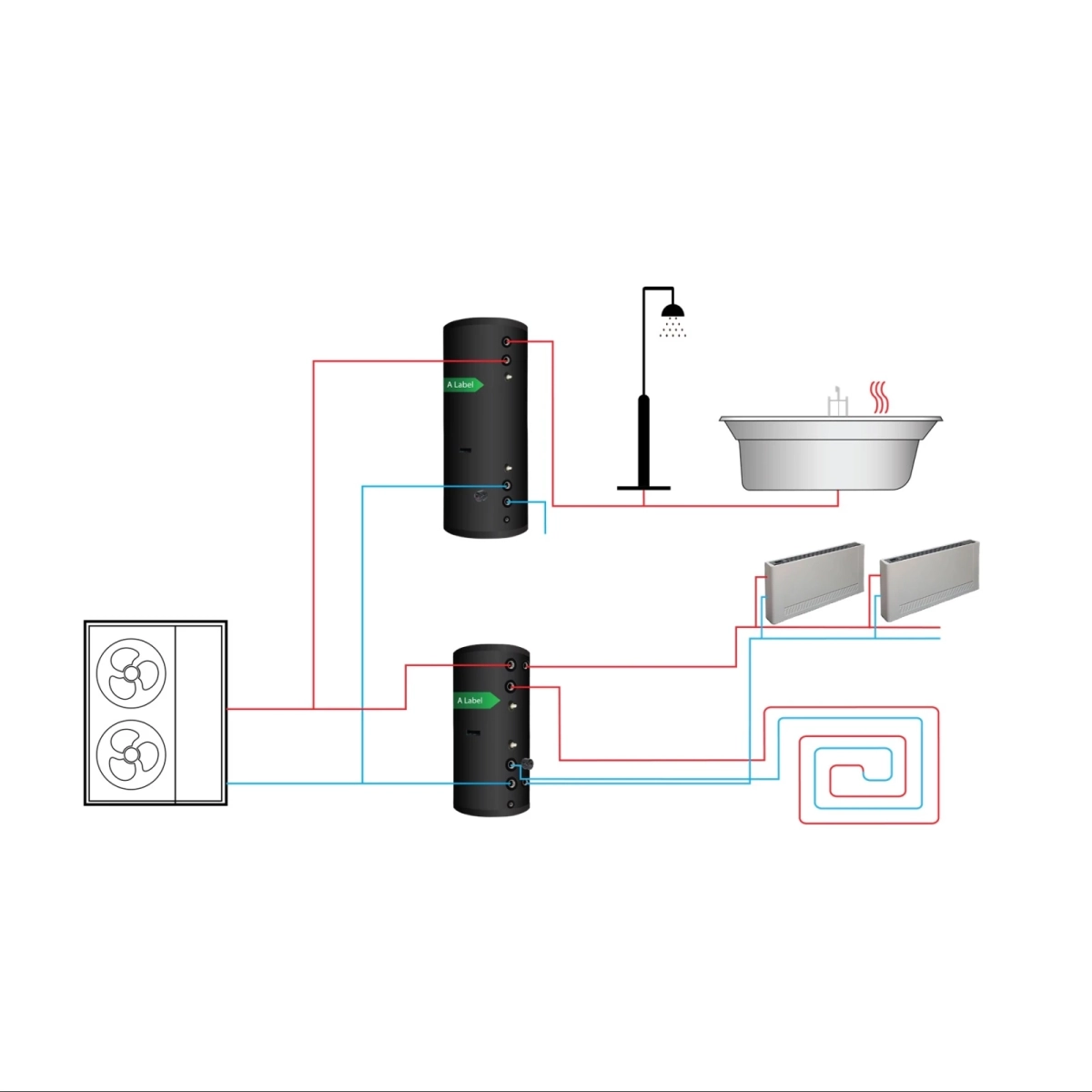 RVS Black Inline buffervat - 200L - Afbeelding 3