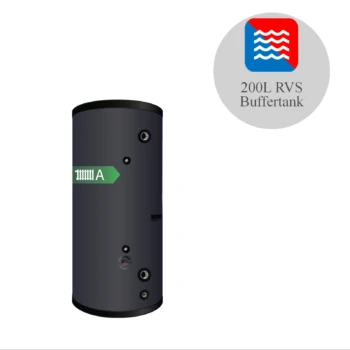 RVS buffervat BT-200 Black - 200L