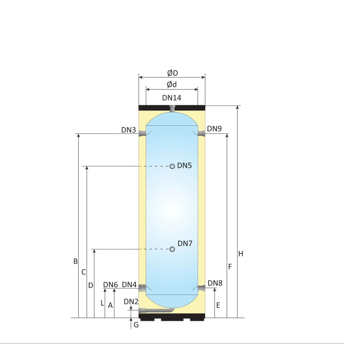 RVS buffervat BT-160 Black - 160L - Afbeelding 6