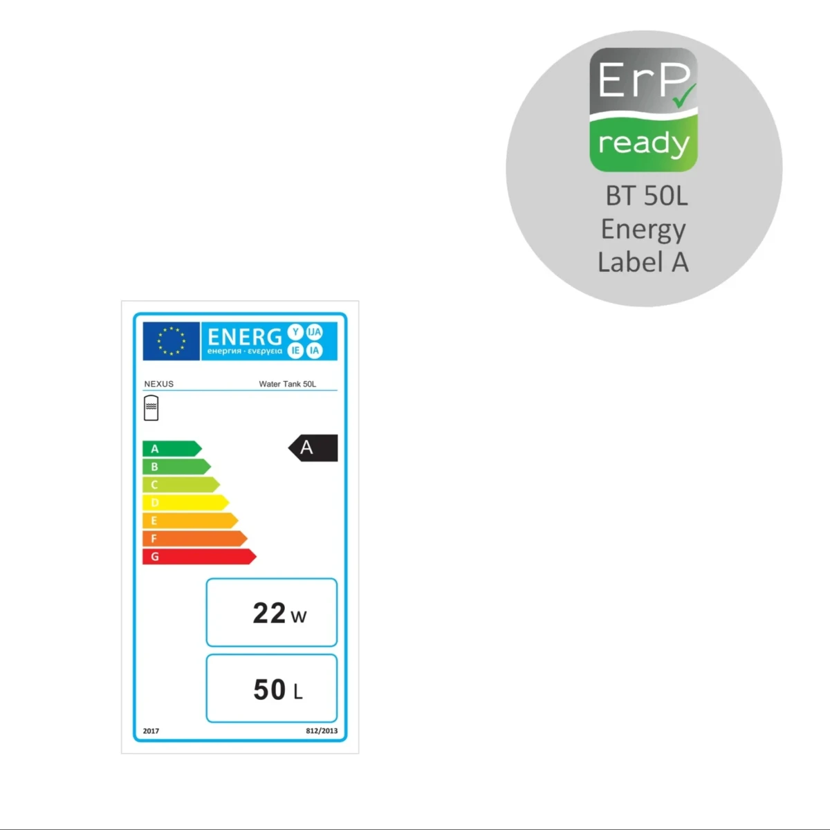 RVS buffervat BT-50/WM-C4 - vloer/wand model - 50L - Afbeelding 2