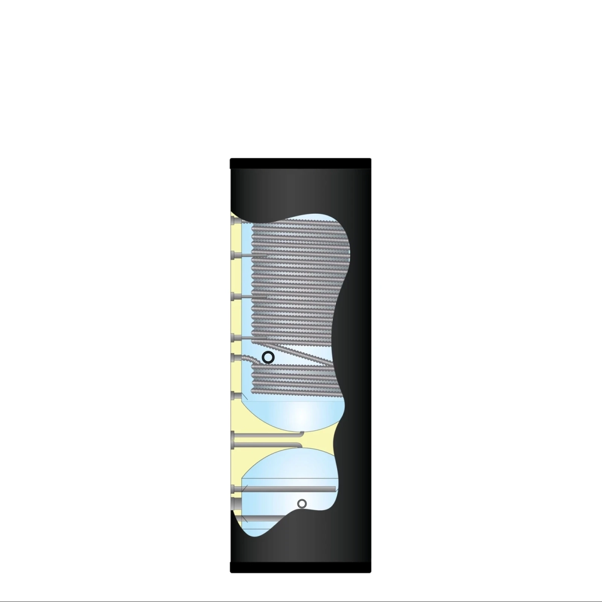 RVS Black Inline combi boiler - 200L + 100L buffer - 1 XL 32mm warmtewisselaar - Afbeelding 4