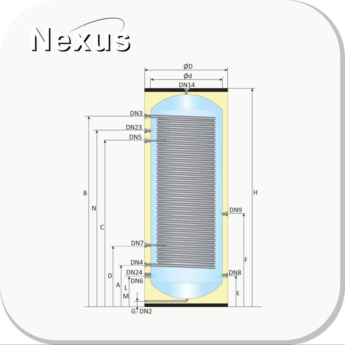 RVS boiler BT-500 XL-LE1 - 500L - 1 XXL 28mm warmtewisselaar - Afbeelding 6