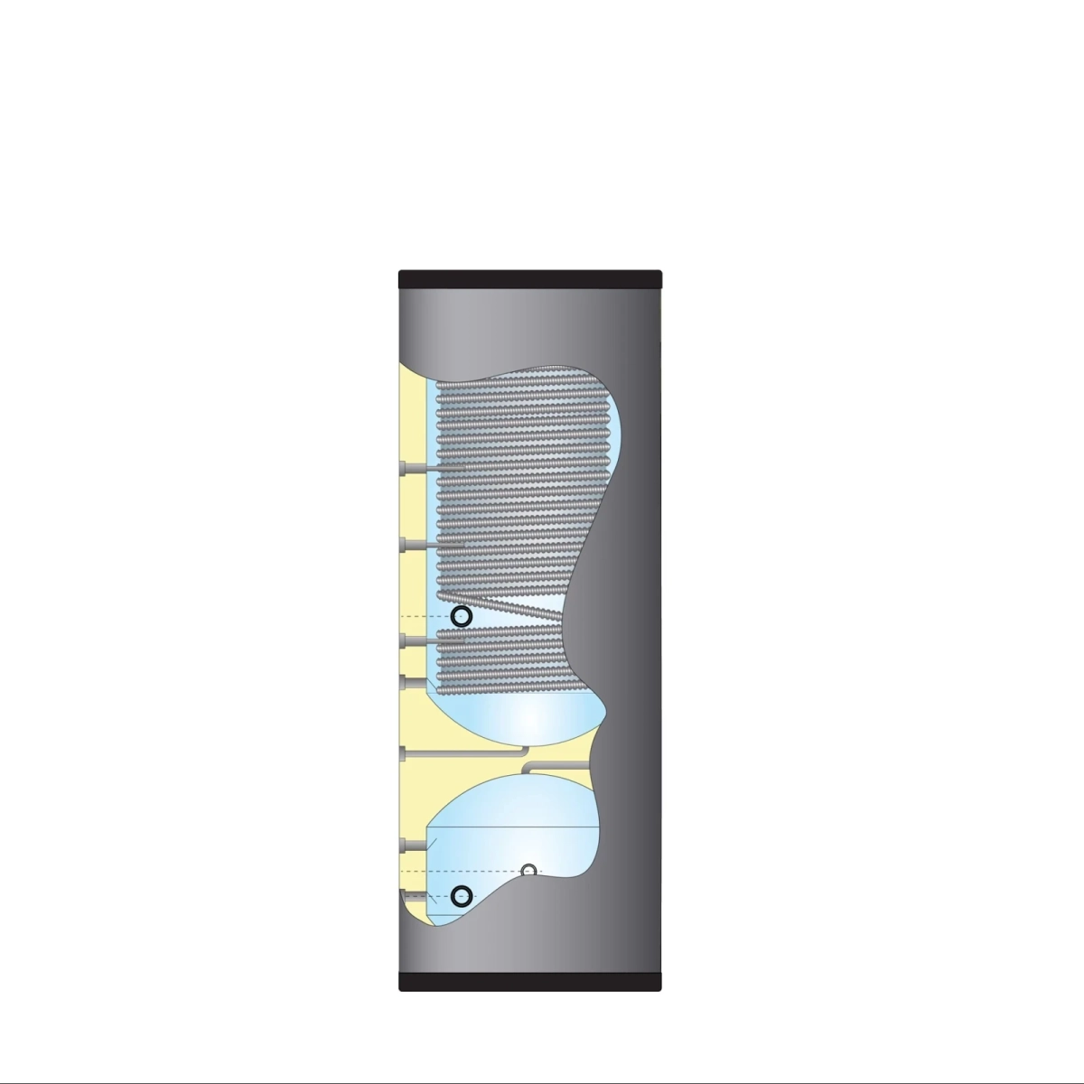 RVS combi boiler - 200L + 100L buffer - 1 XL 32mm warmtewisselaar - A+ - Afbeelding 4