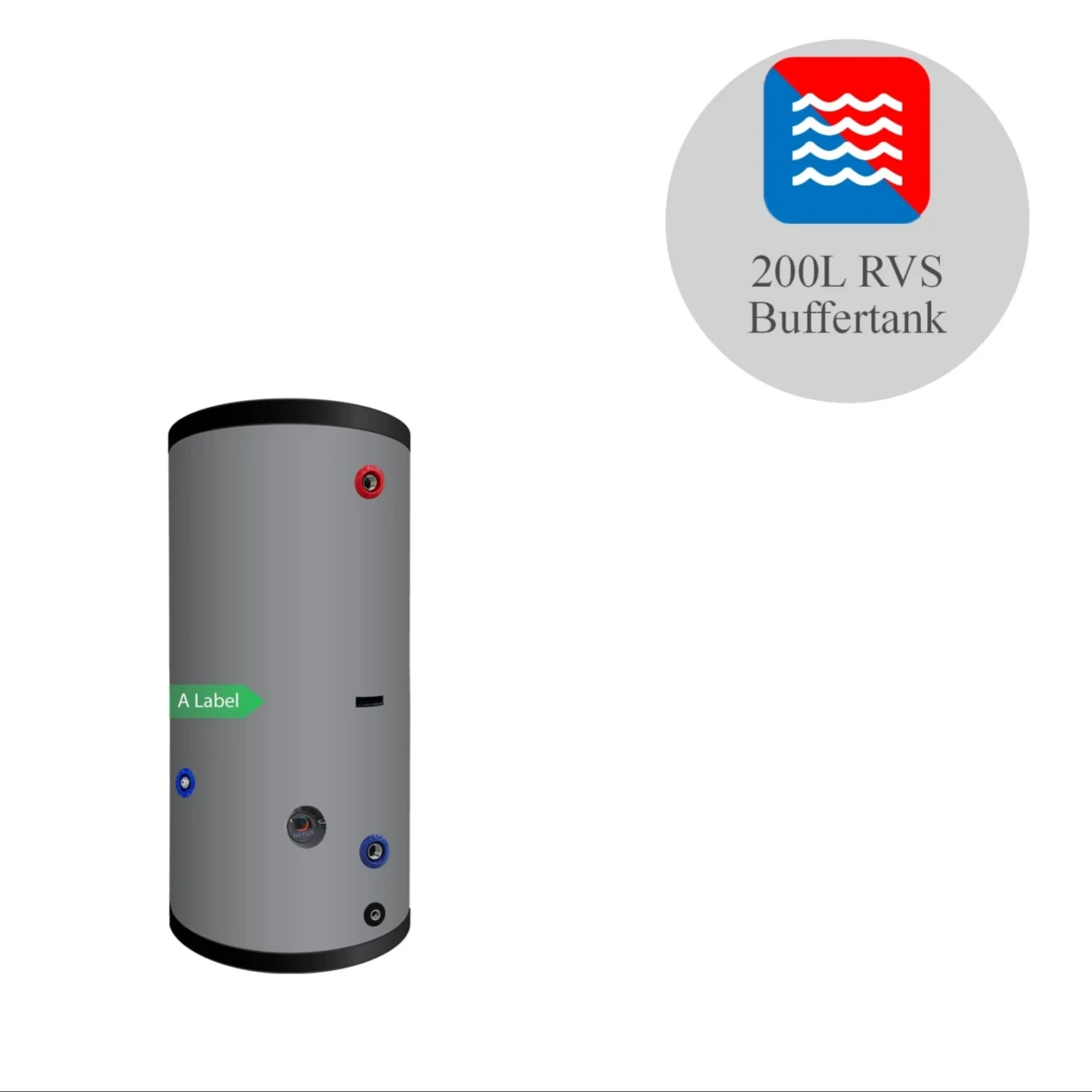 DUPLEX RVS buffervat PWT-200 - 200L