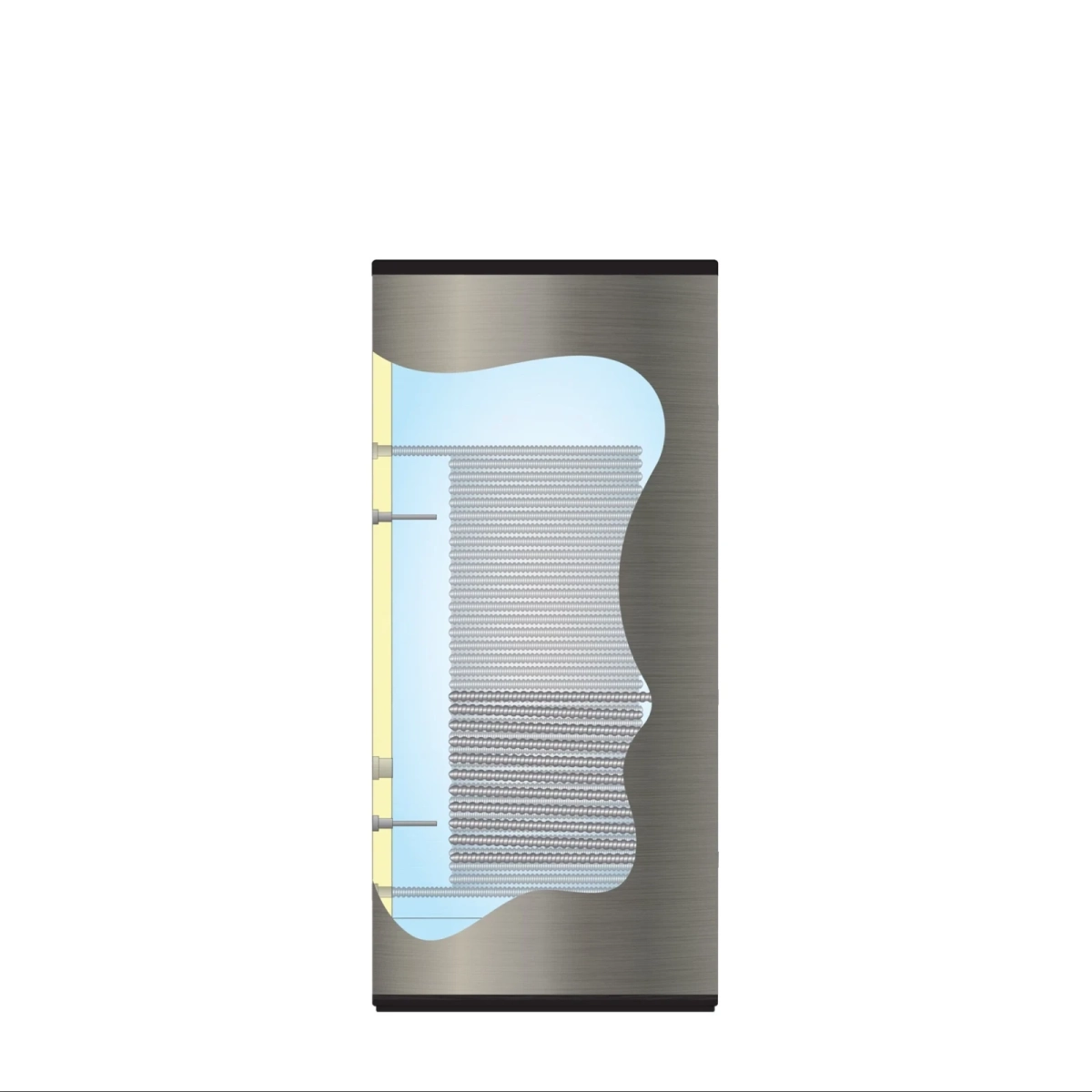 RVS boiler - 1000L - 2 XL 28mm warmtewisselaars - Afbeelding 3