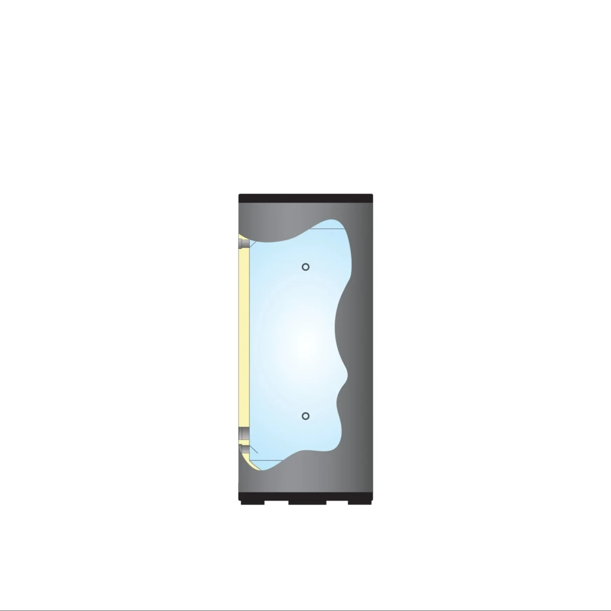 DUPLEX RVS buffervat PWT-200 - 200L - Afbeelding 4