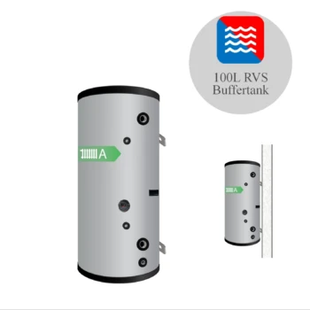 RVS buffervat BT-100 vloer/wand model - 100L