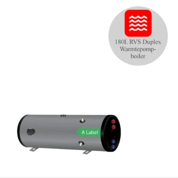 RVS boiler horizontaal - 180L - 1 XL 28mm warmtewisselaar