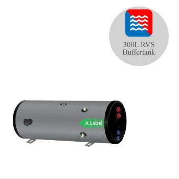 DUPLEX RVS buffervat PWT-300H horizontaal - 300L