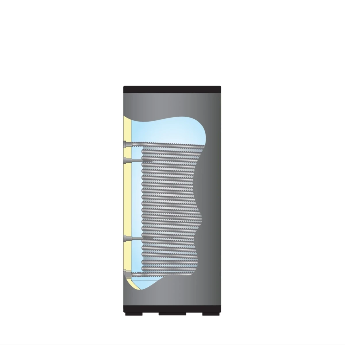 RVS boiler - 300L - 1 XL 32mm warmtewisselaar - Afbeelding 3