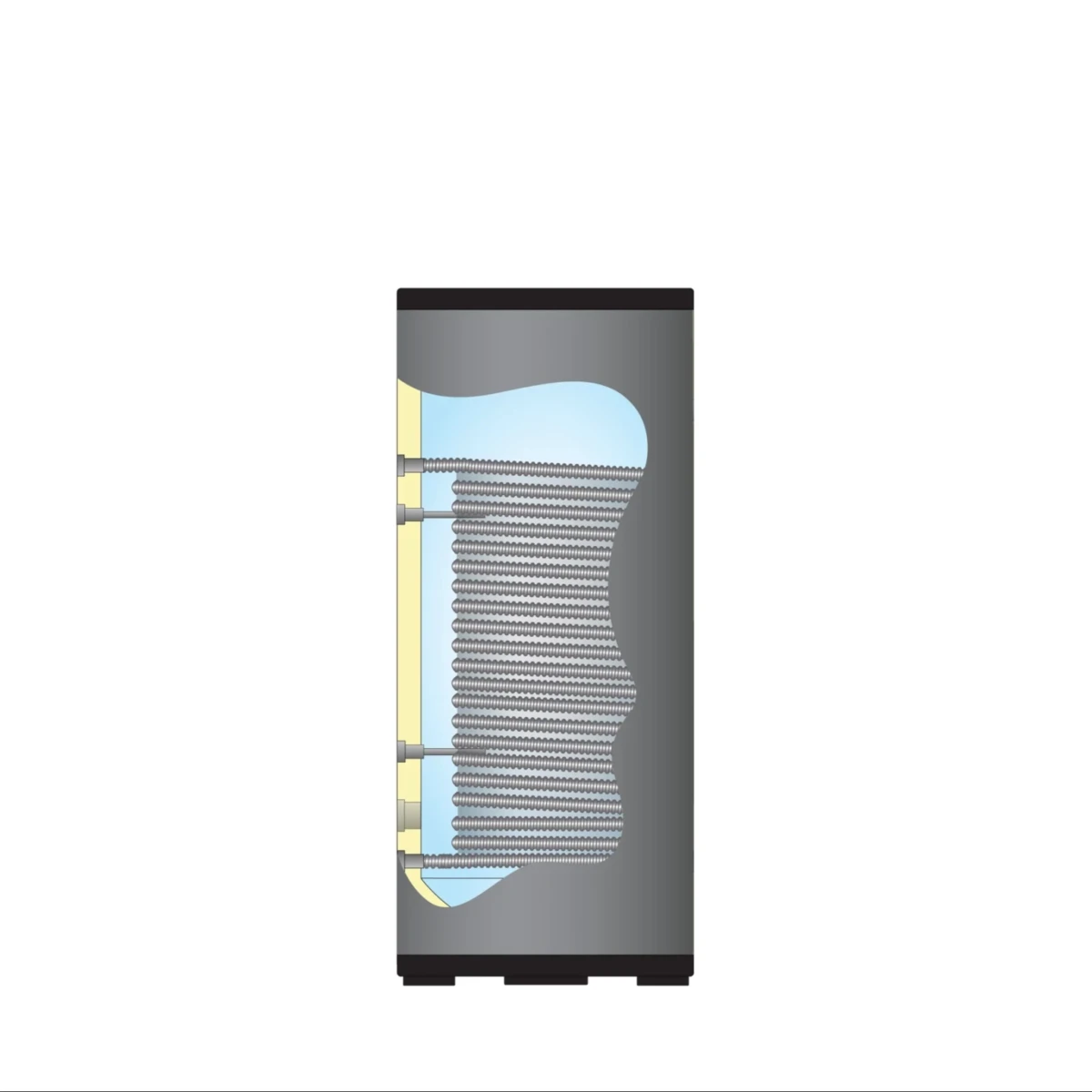 RVS boiler - 500L - 1 XL 32mm warmtewisselaar - Afbeelding 3