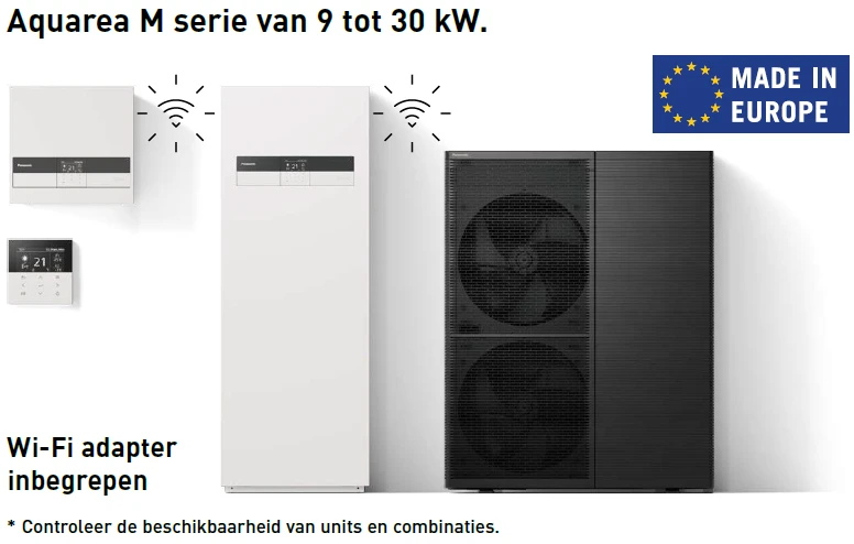 Panasonic Aquarea M-serie R290 lucht-water warmtepomp - 16 kW 400V - Afbeelding 2