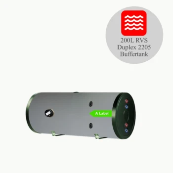DUPLEX RVS Buffertank PWT-200H horizontaal - 200L