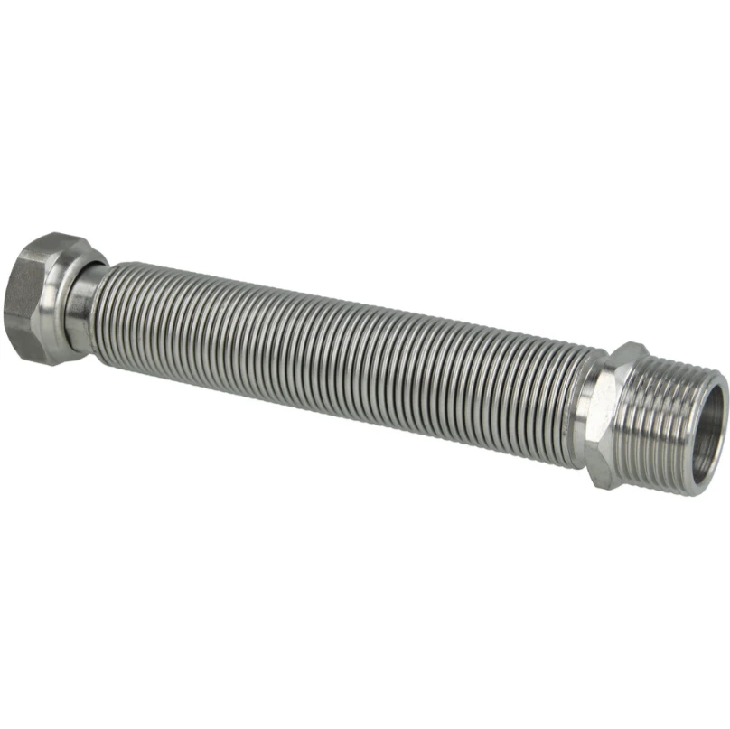 RVS ribbelbuis DN32 uittrekbaar van 175 - 350 mm - 1 1/4 inch Bi-Bu aansluiting