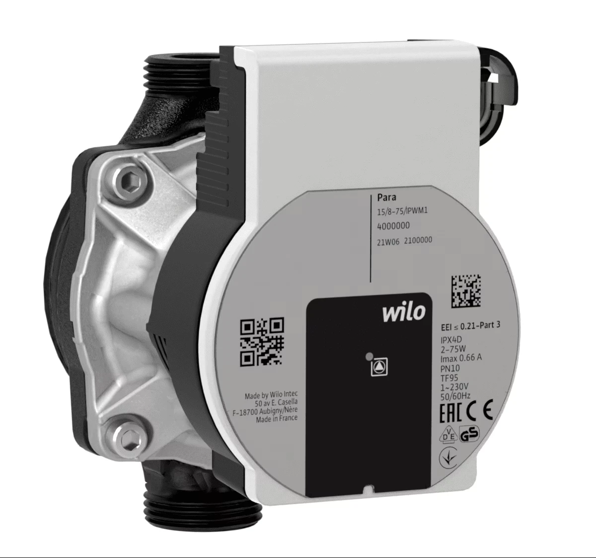 Wilo Para circulatiepomp set 25-130/8-75/iPWM